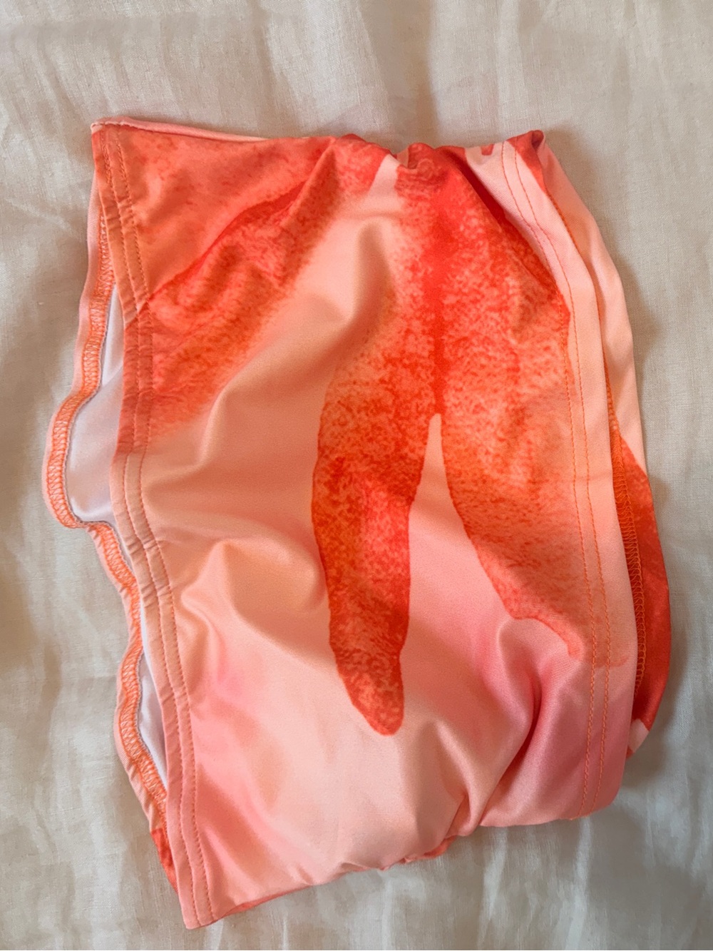 SHEIN Coral and Light Pink Watercolor Bikini Bottoms